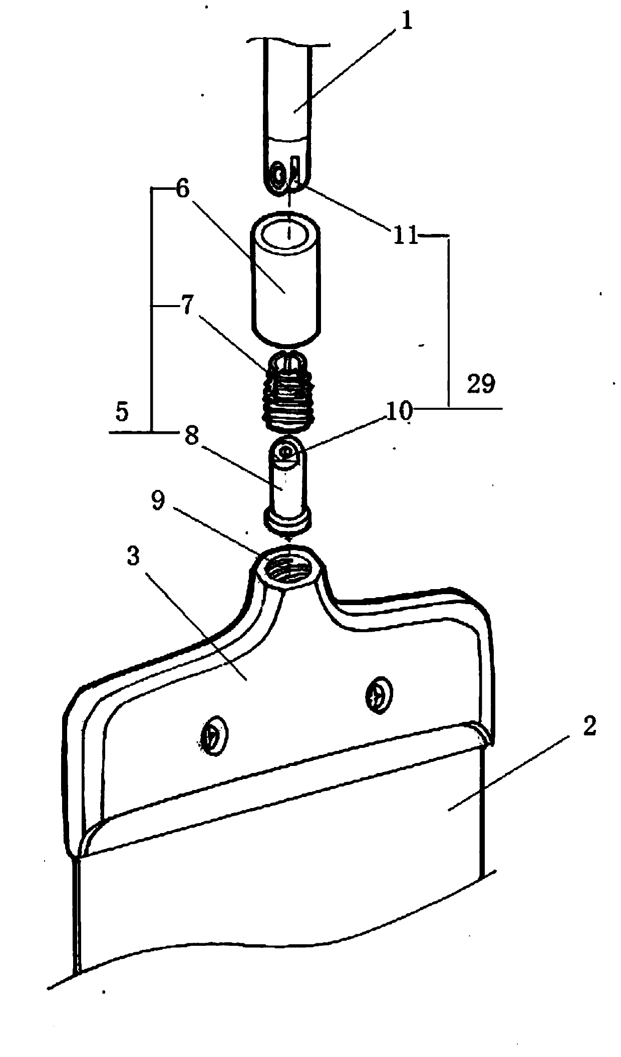 Light mop and mop bucket used with same