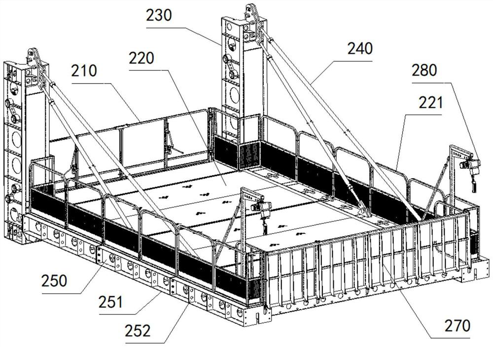 Large lifting platform and cabin lifter