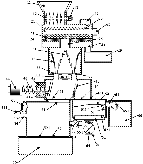 Pretreatment device for residential kitchen waste