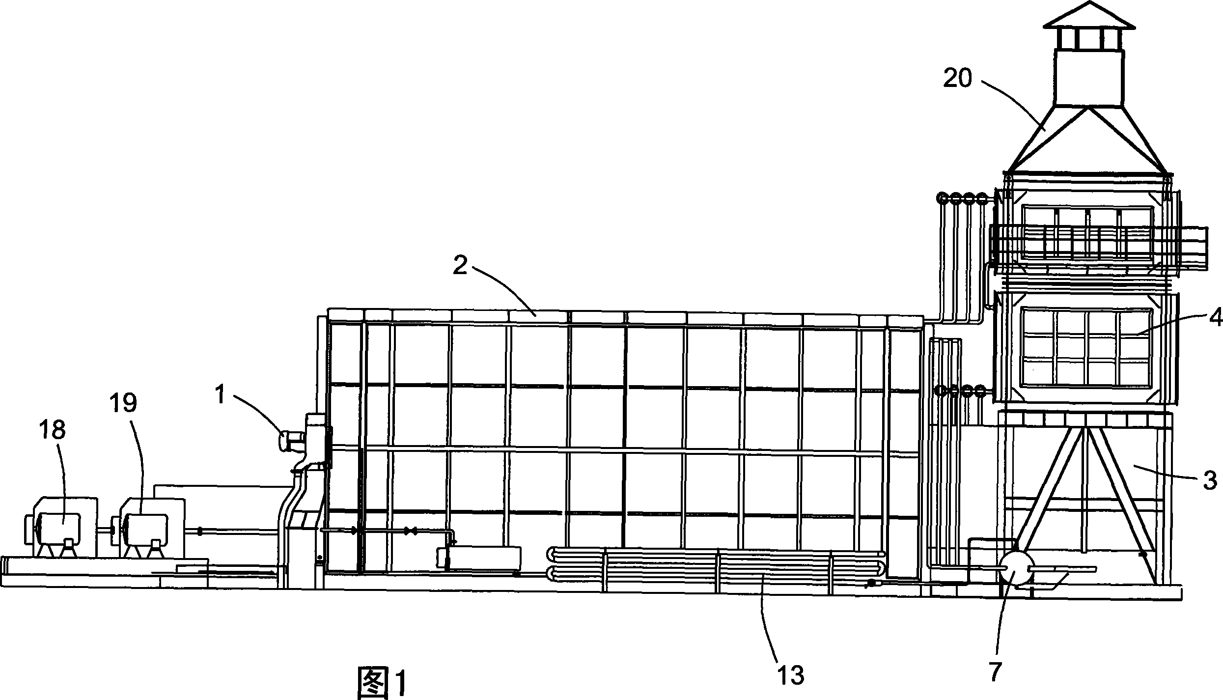 Steam injection boiler with four return loop pipeline