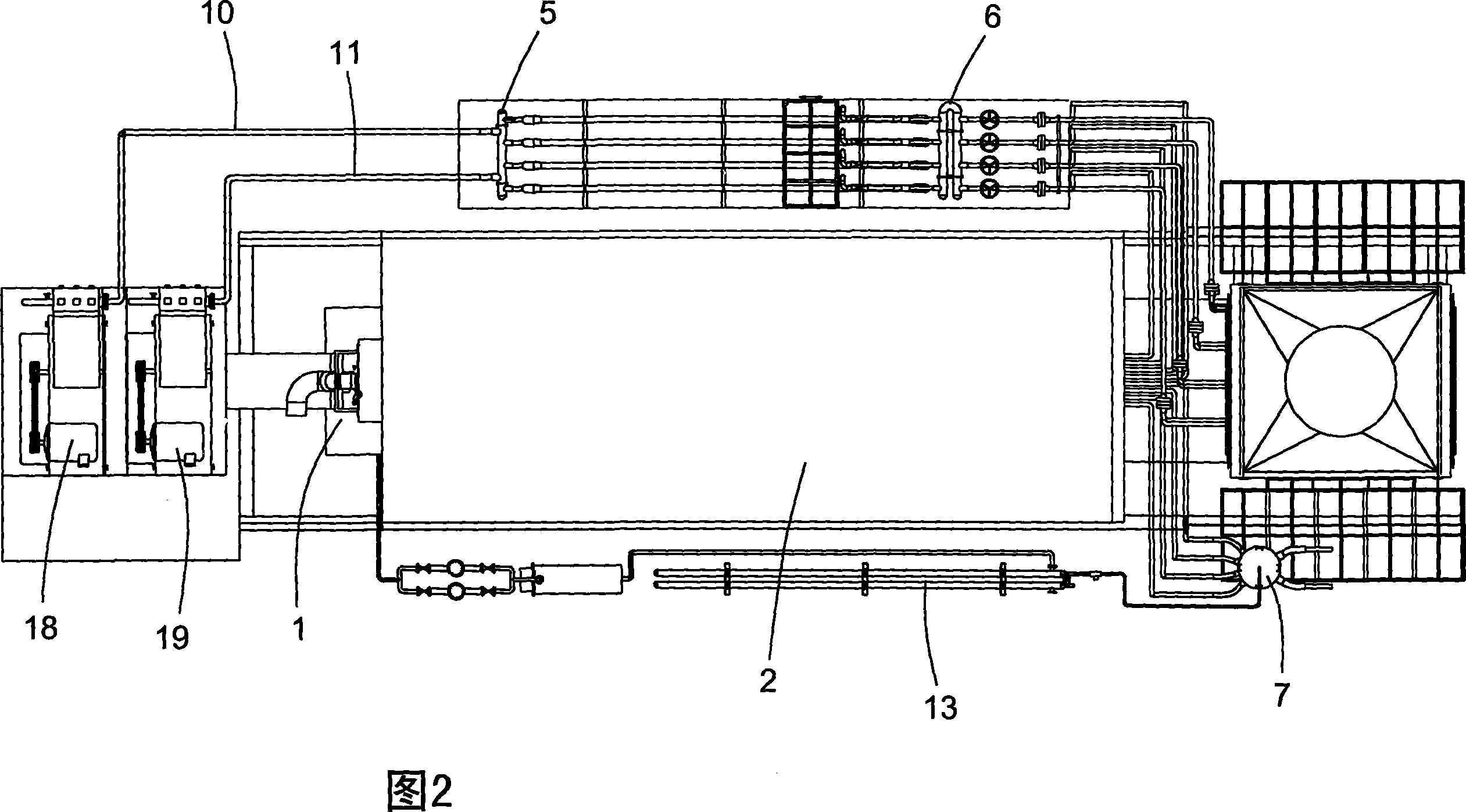 Steam injection boiler with four return loop pipeline