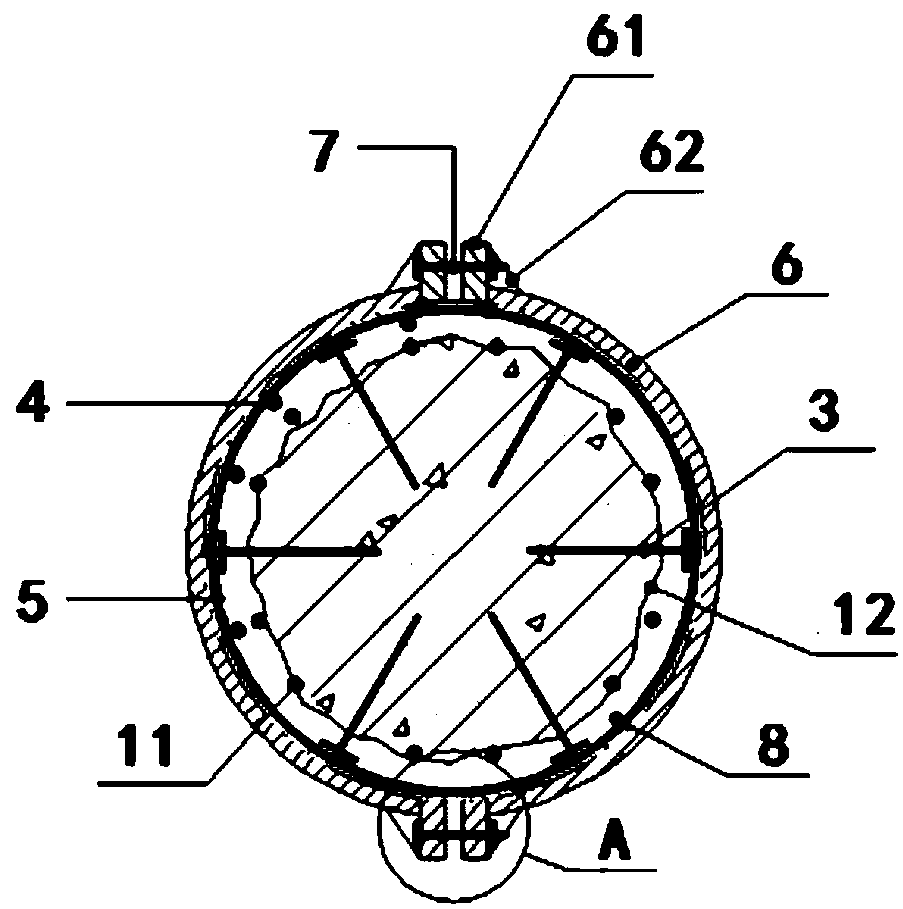 Concrete stand column repairing reinforcing method