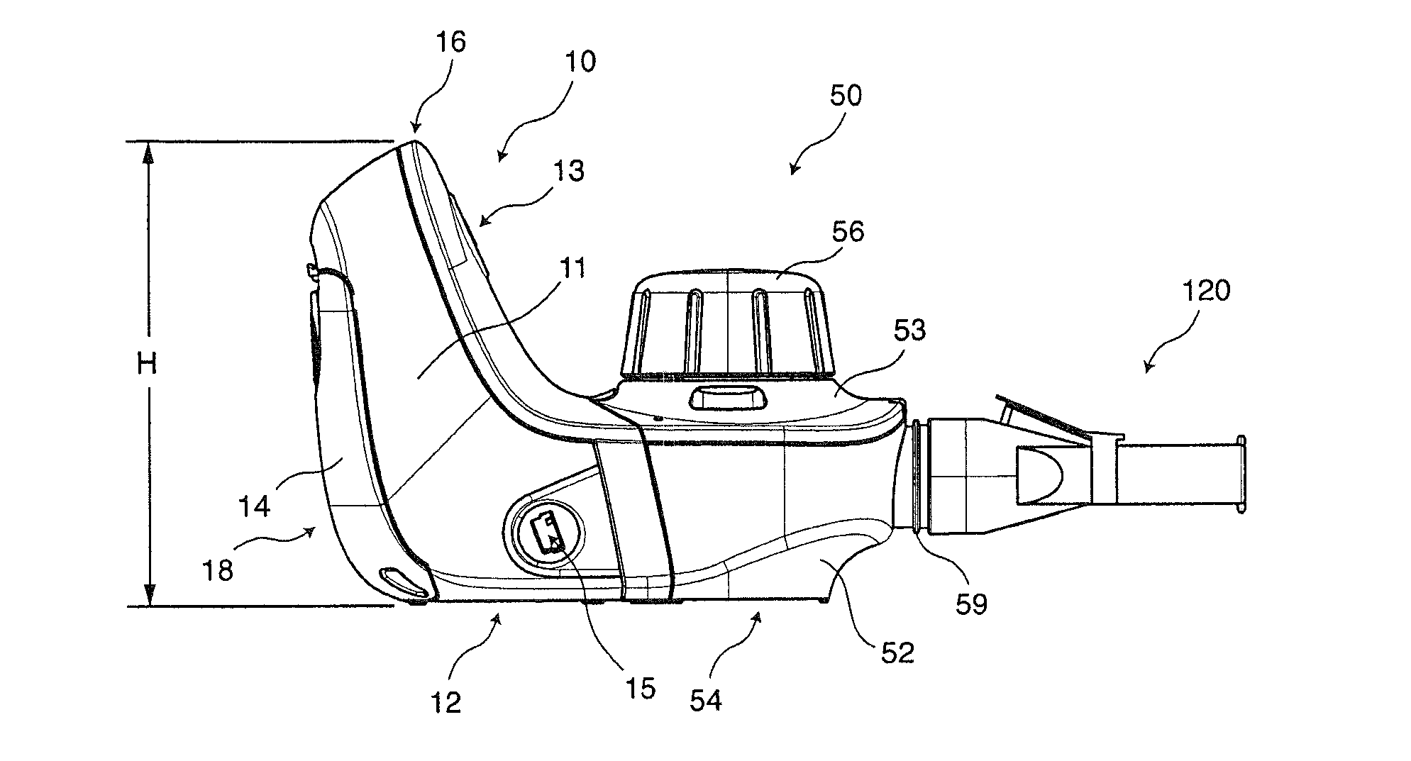 Inhalator and inhalator set