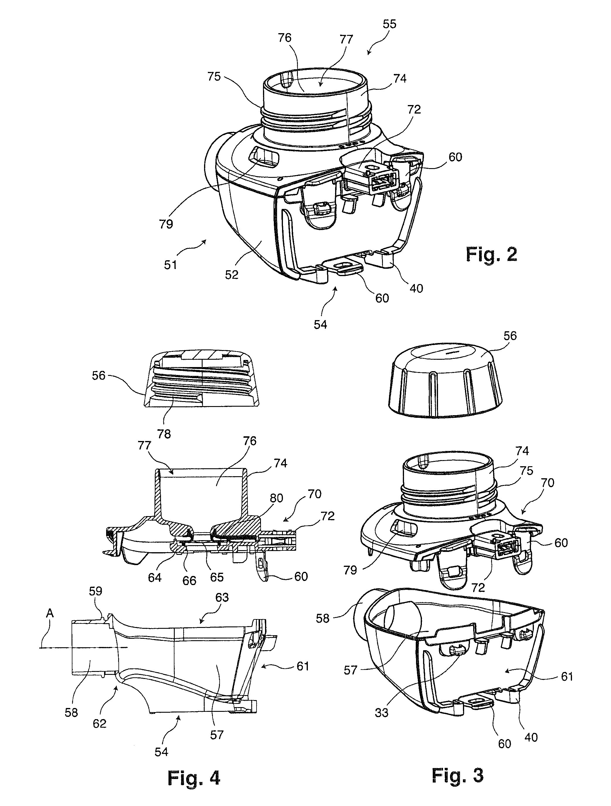 Inhalator and inhalator set