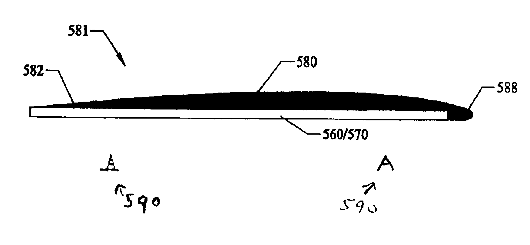 Efficient traditionally appearing ceiling fan blades with aerodynamical upper surfaces