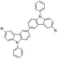 Dicarbazolyl derivative, preparation method and application of dicarbazolyl derivative, and electroluminescent device