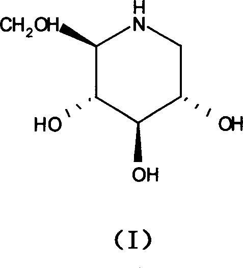 Use of 1-deoxynojirimycin for preparing diabete and disney disease drug