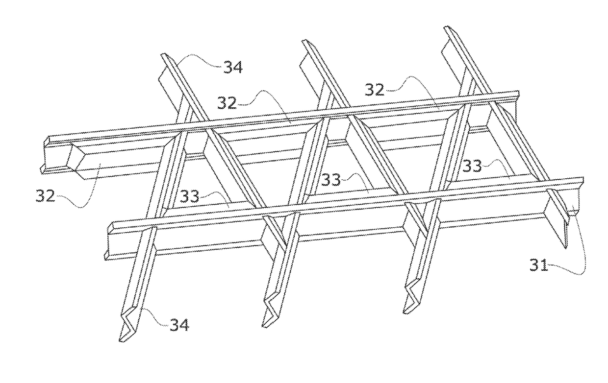 Three dimensional auxetic structure, manufacturing method and tooling