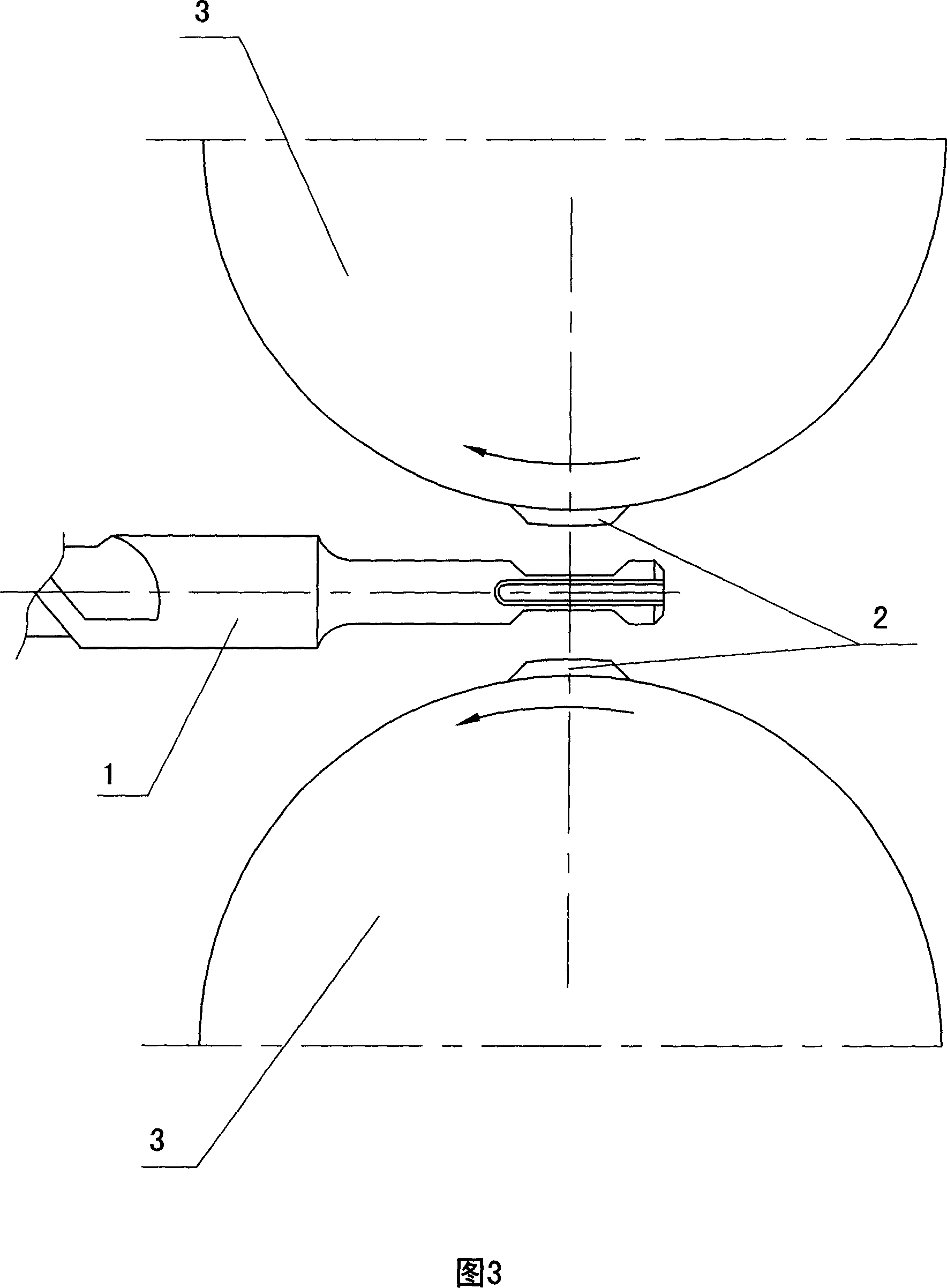 Method and device for processing electric hammer drill shank