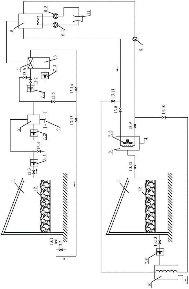 Drying system with combination of hot air drying and cold air drying