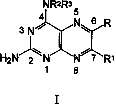 Pteridine derivatives with nitric oxide synthase inhibitor function