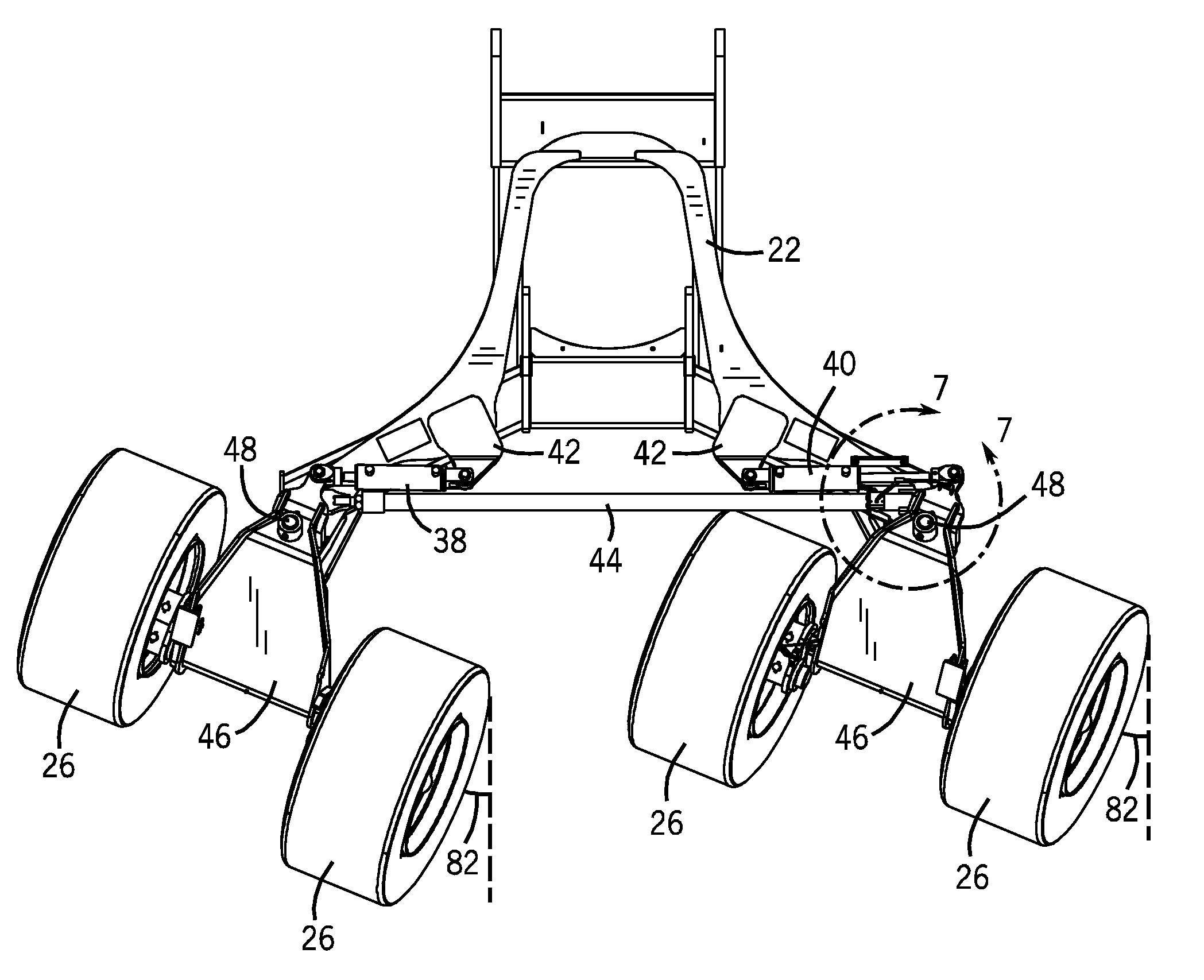 Fluid control system for steerable agricultural implement