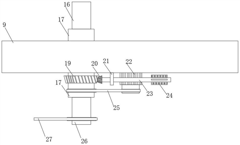 Soil turning weeding device for nursery stock roots