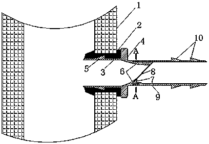 Special one-way pipe connection bypass for buried drip irrigation and preparation method