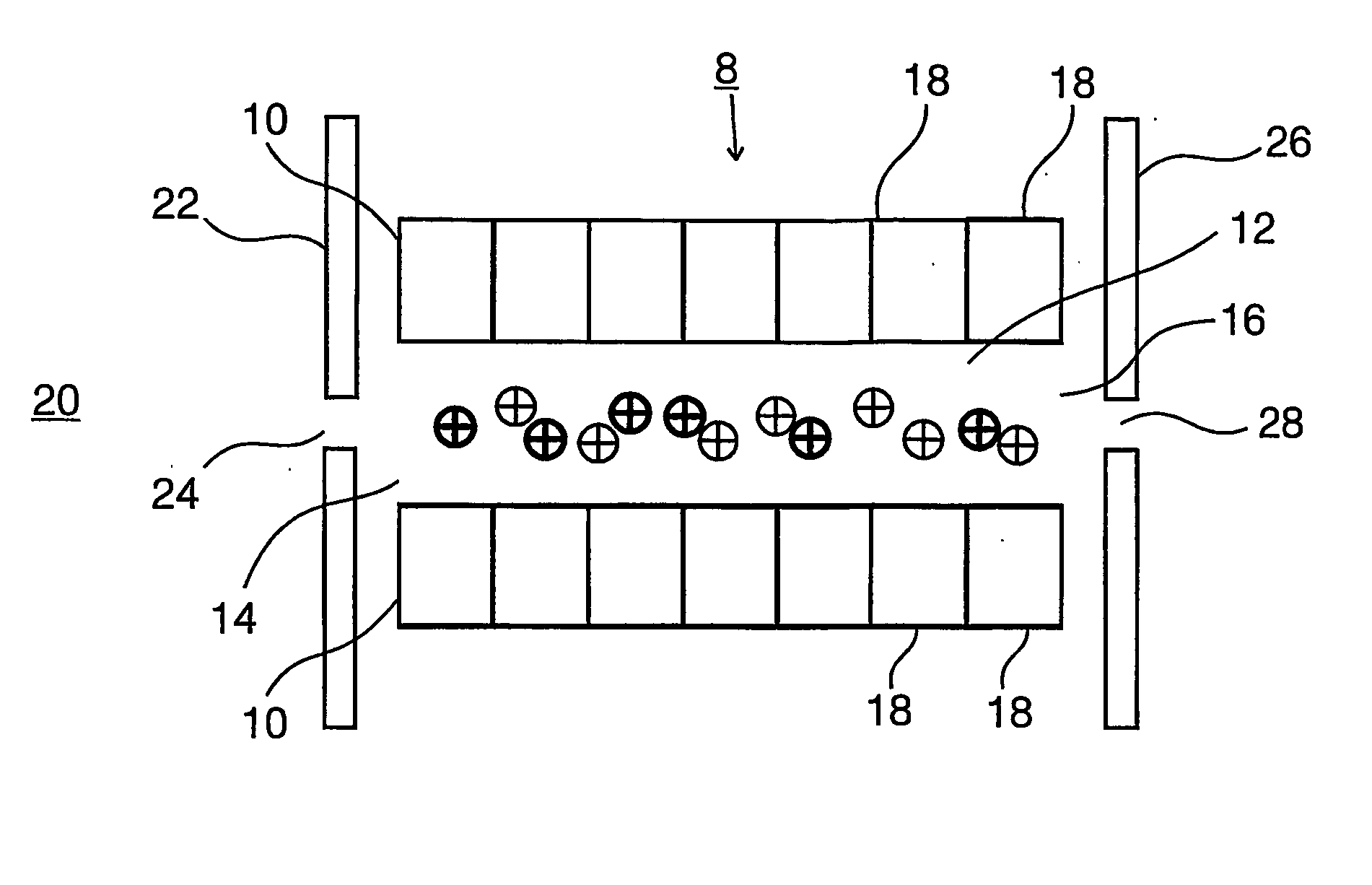 Method and quadrupole apparatus for separating ions in the gas-phase