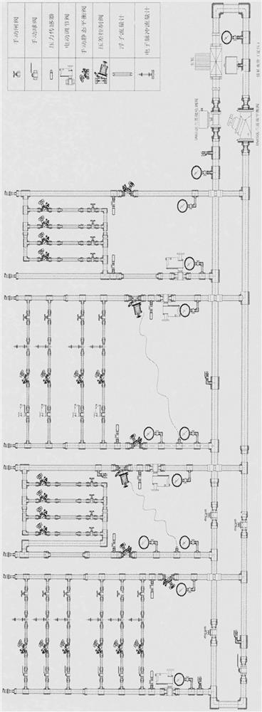 Hydraulic equilibrium adjustment and data application experimental device based on centralized heating system network