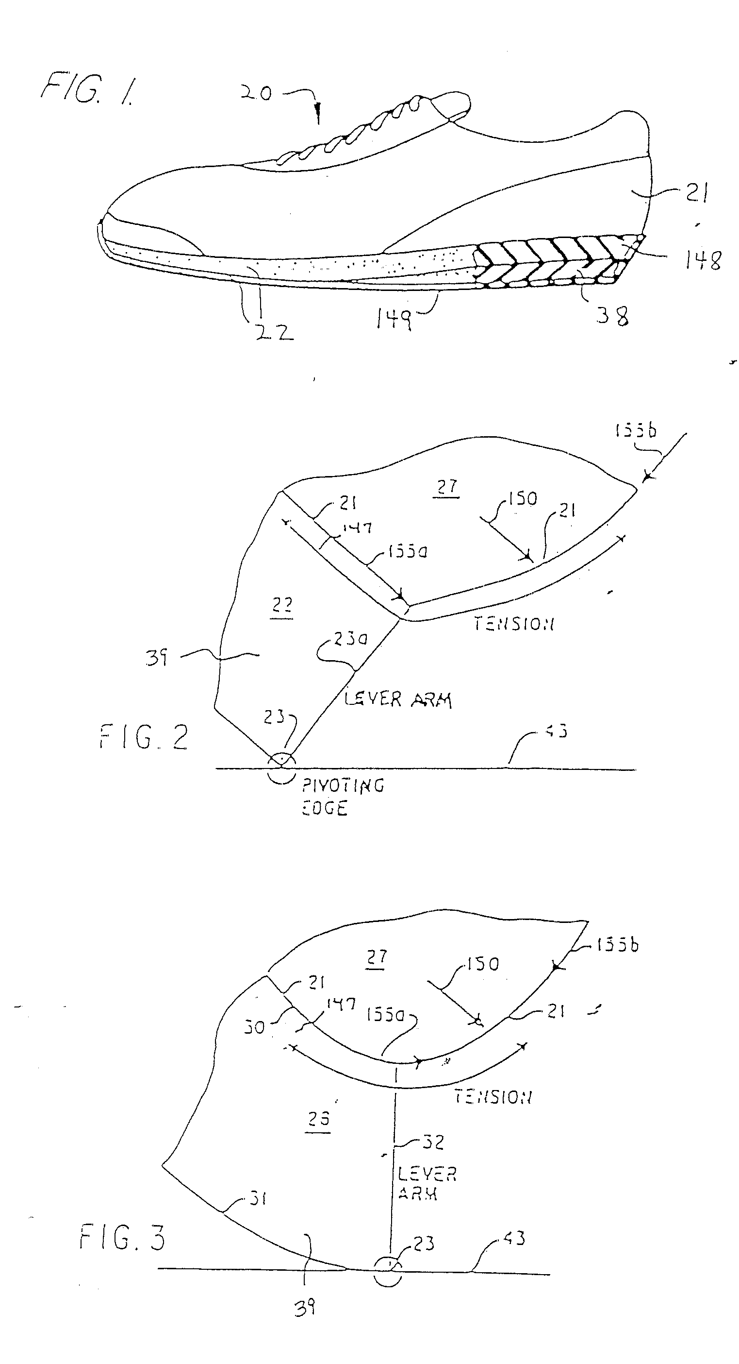 Removable rounded midsole structures and chambers with computer processor-controlled variable pressure