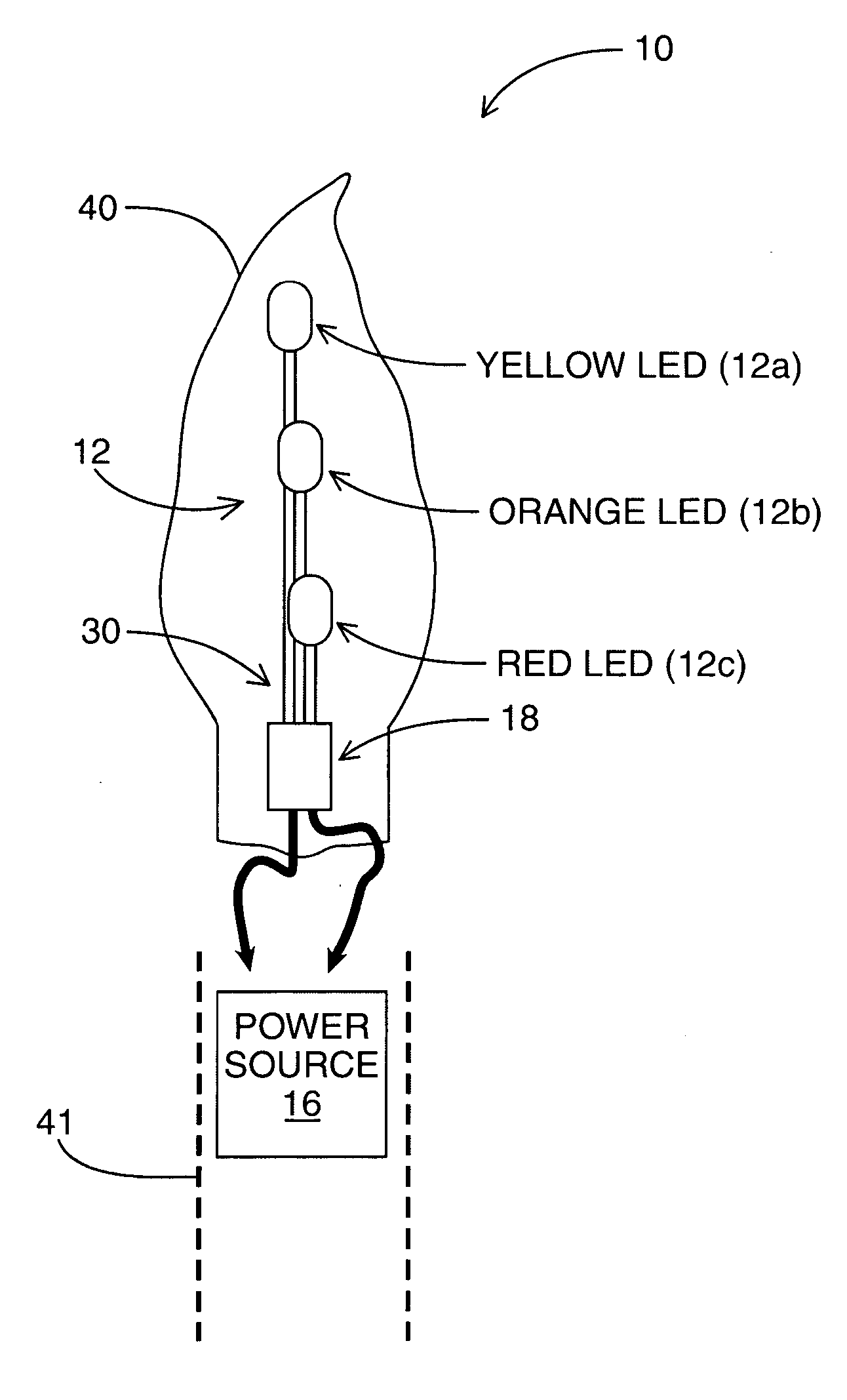 Flame simulating device