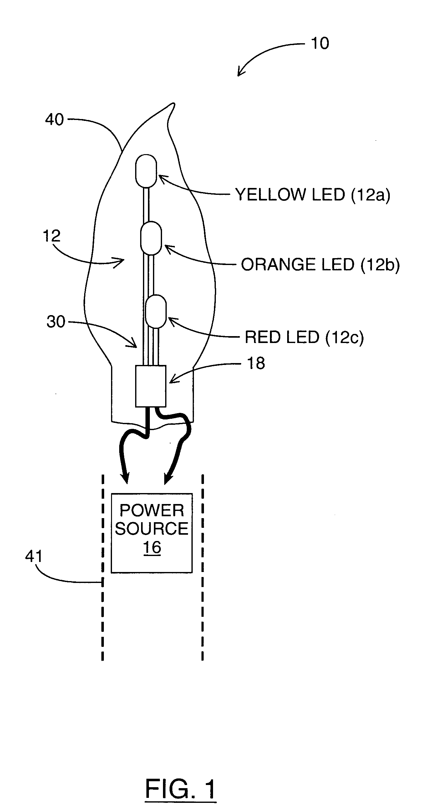 Flame simulating device