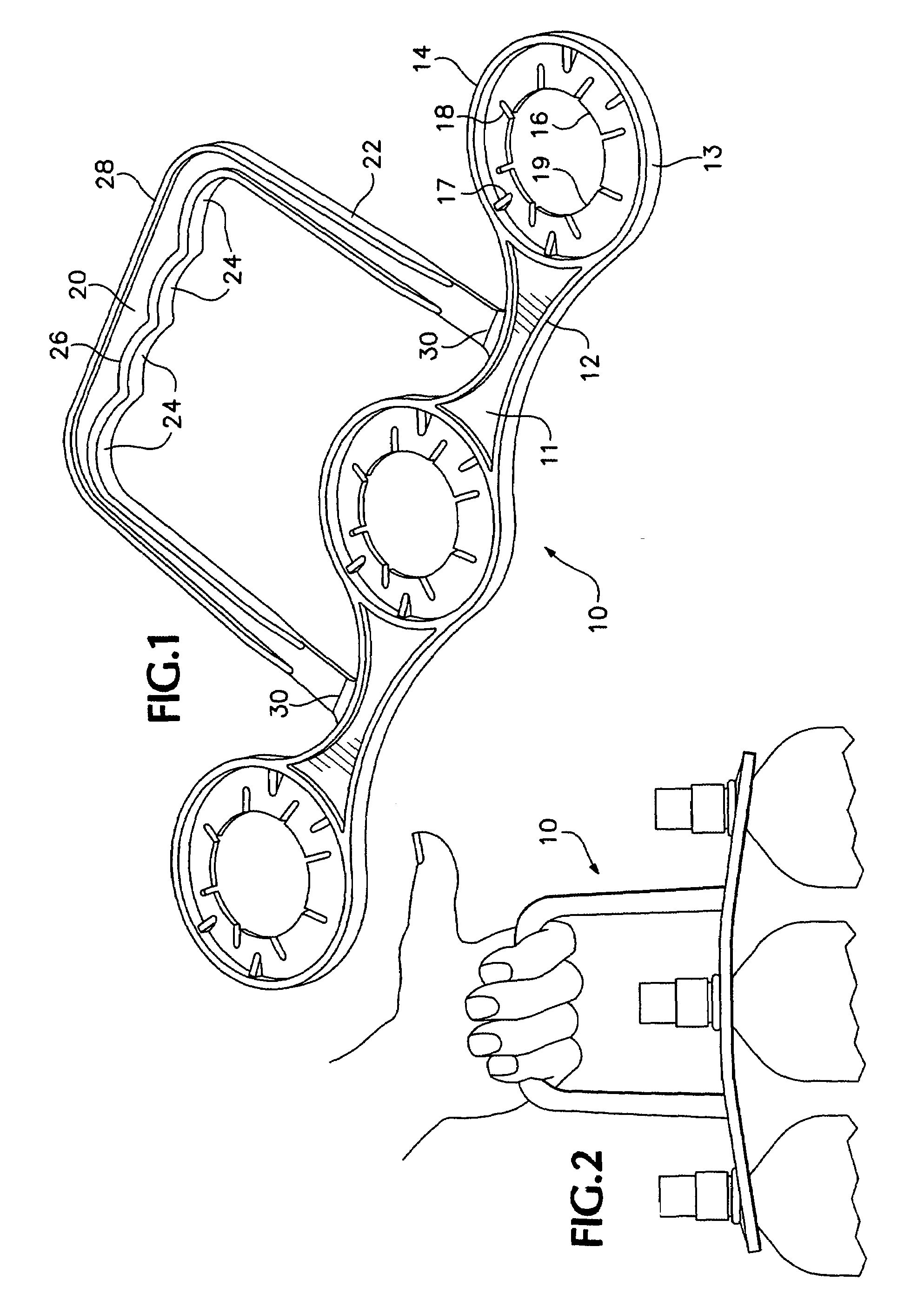 Balanced multiple container carrier