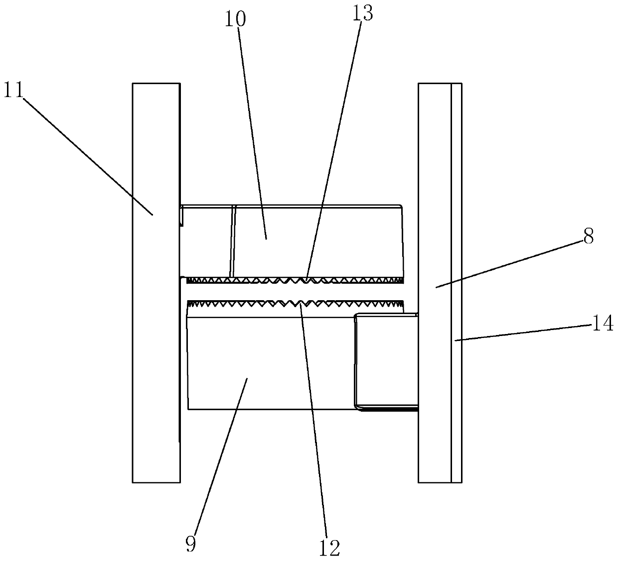 An installation structure of an L-shaped lock foot anchor rod