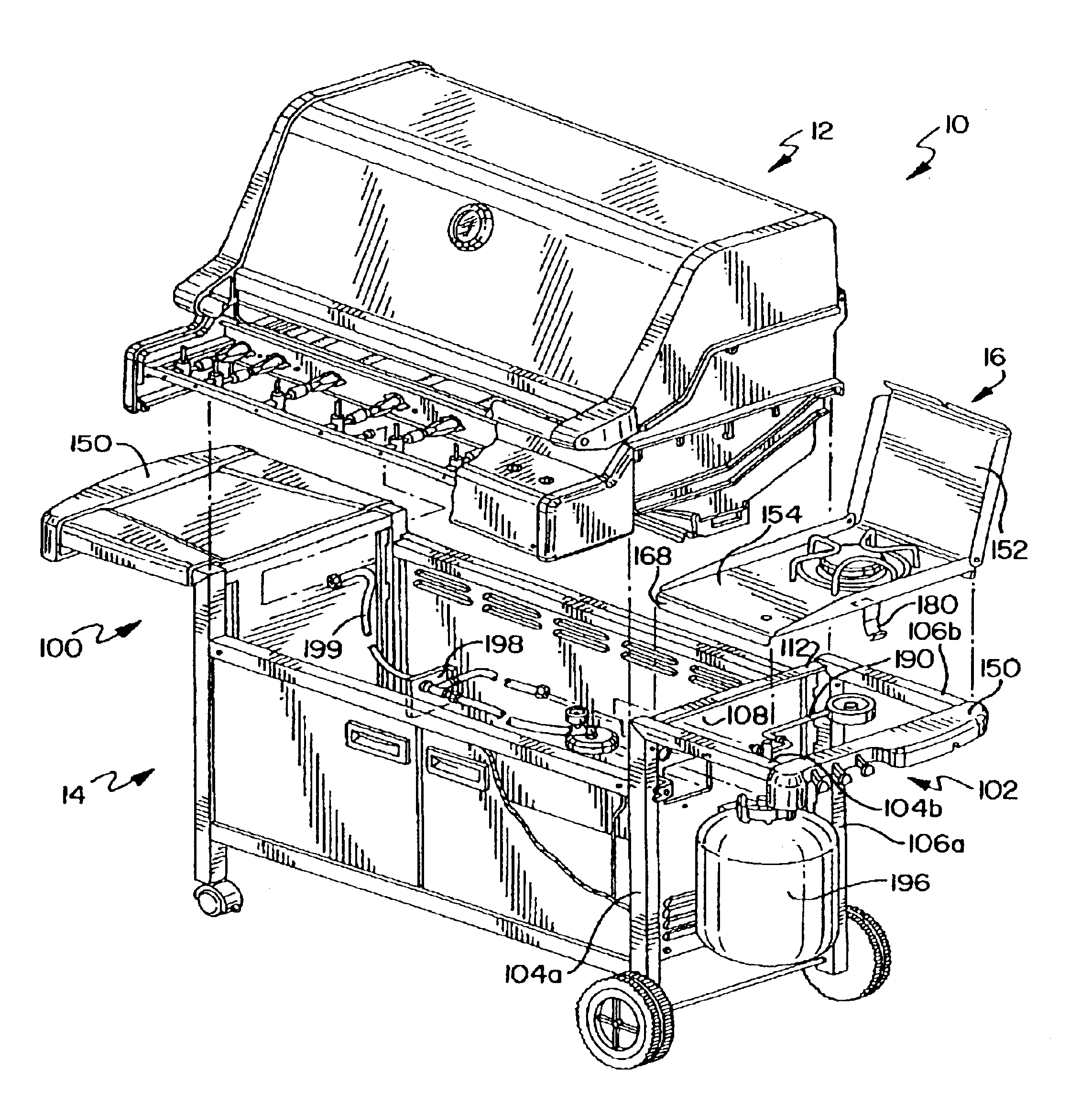 Barbecue grill assembly