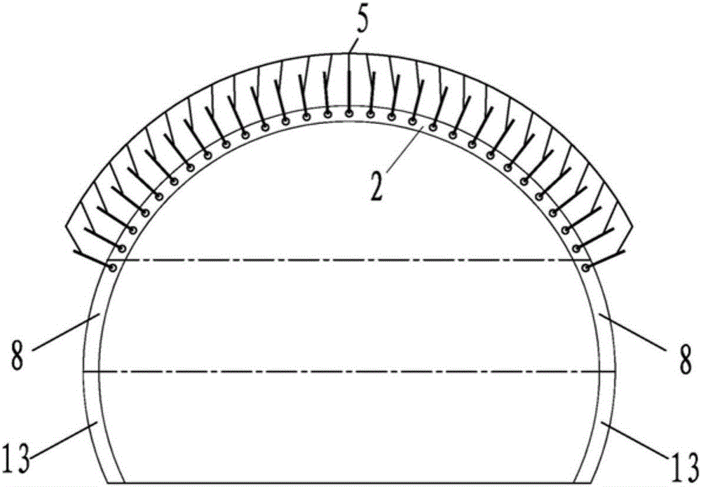 Construction process for large-section soft rock large-deformation tunnel