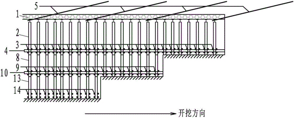 Construction process for large-section soft rock large-deformation tunnel