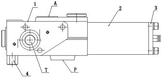 Down slow pneumatic control distributing valve