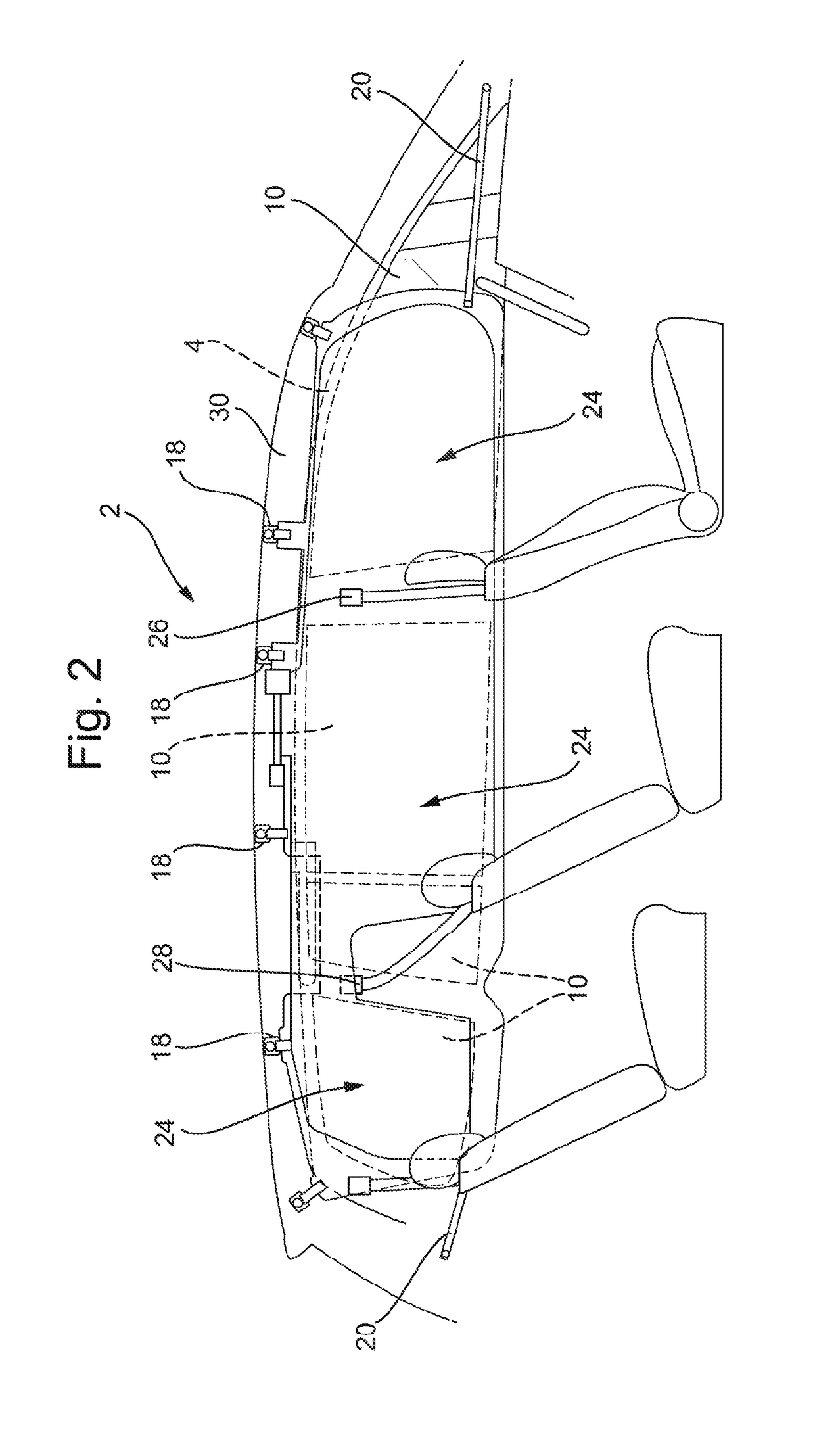 Side air curtain bag