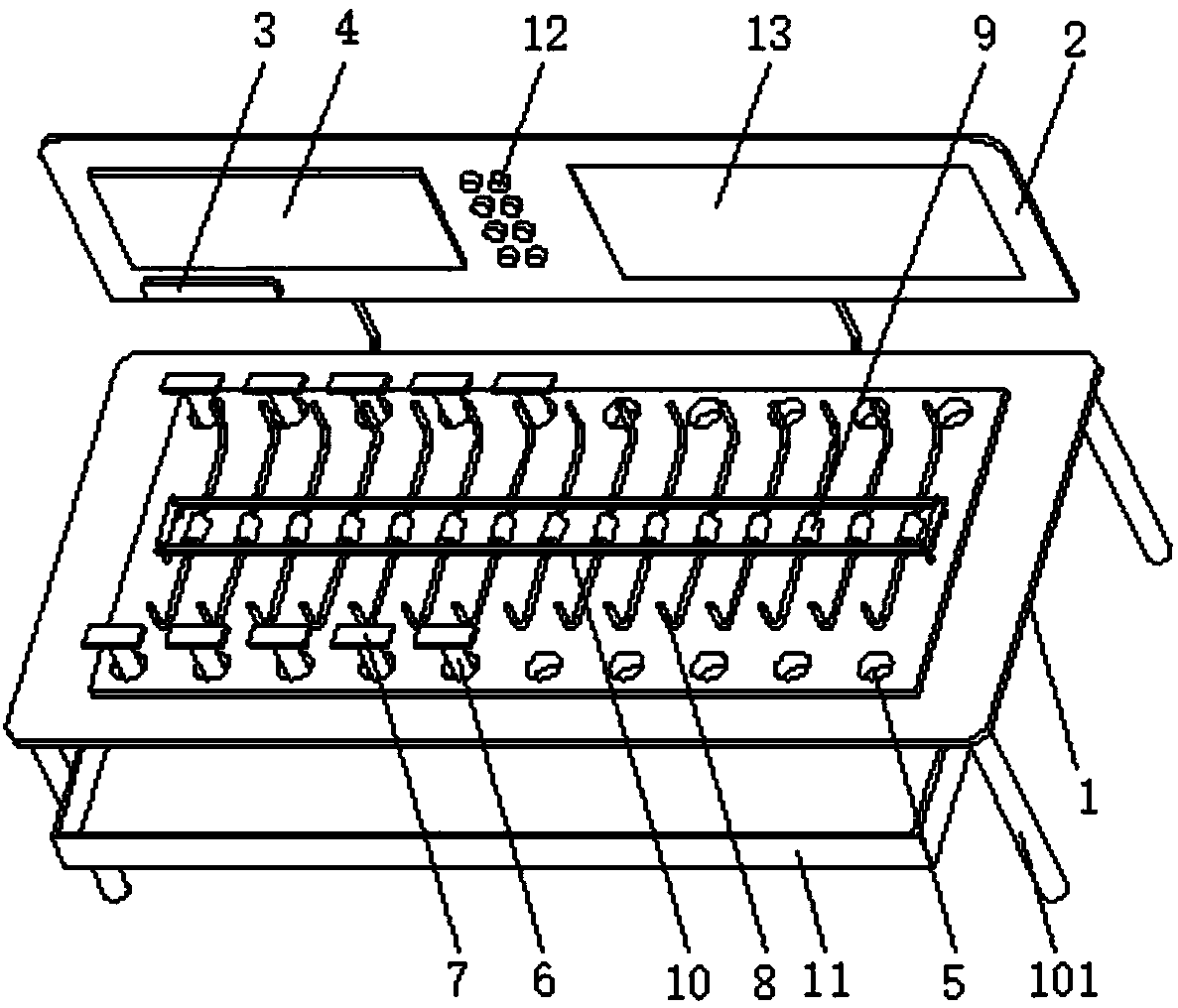 Automobile teaching practical training bench based on single-chip microcomputer technology