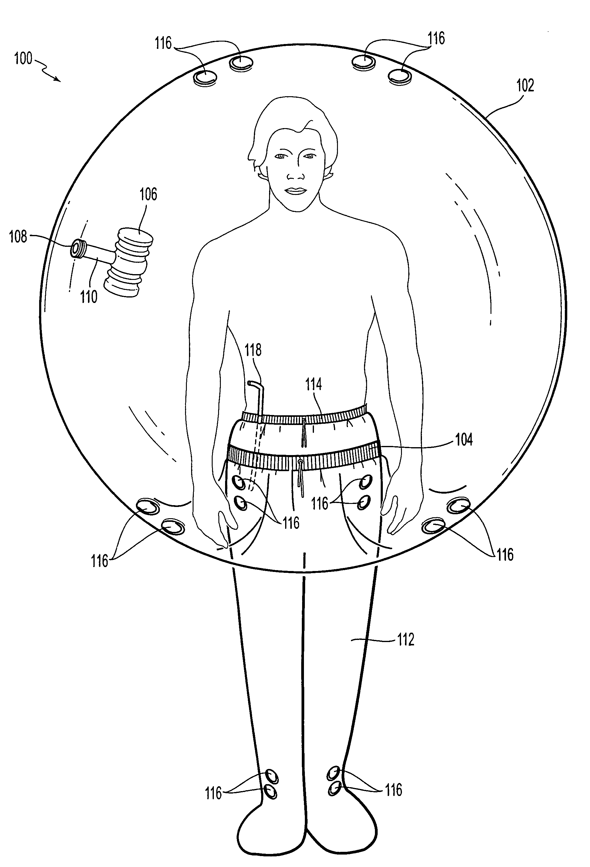 Inflatable protective enclosure