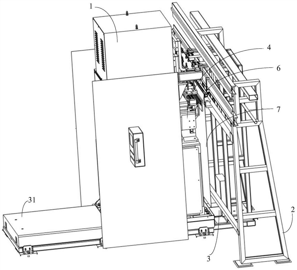 Lead cathode plate spot welding device