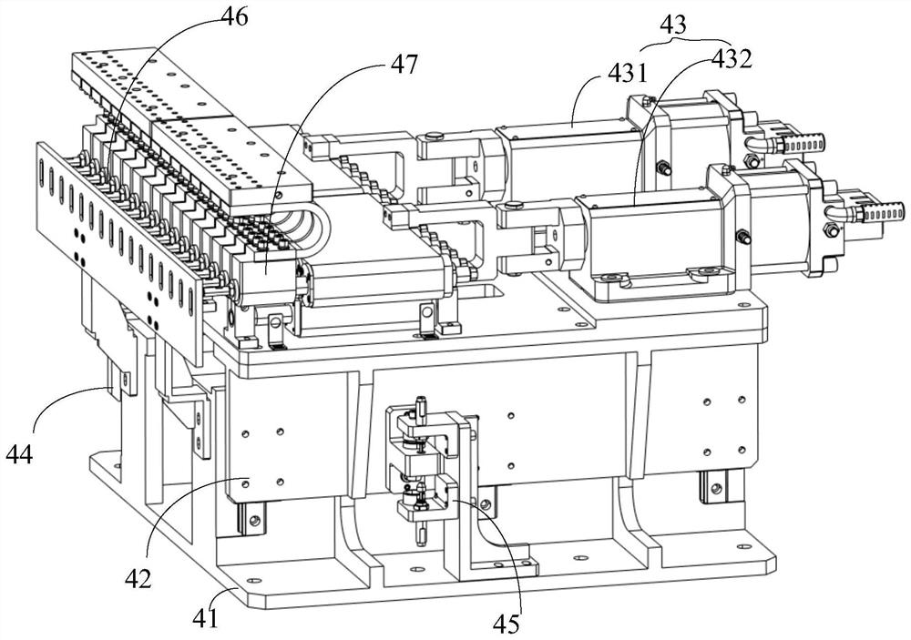 Lead cathode plate spot welding device