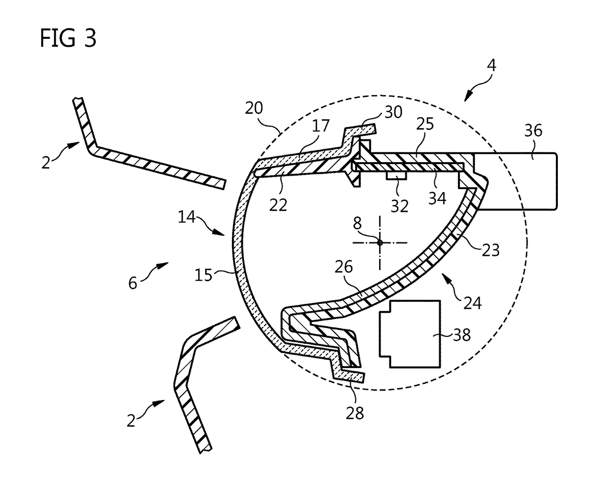 Adjustable fog lamp on motor vehicle front bumper