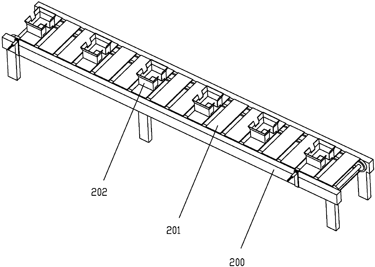 Automatic split charging packaging production line for packaging bags