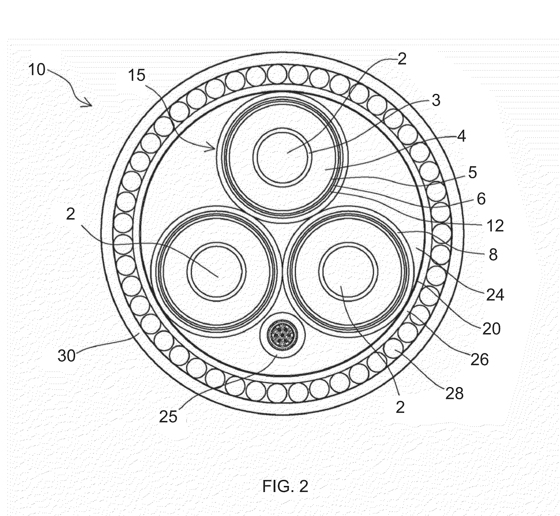 Wire for deep water transmission