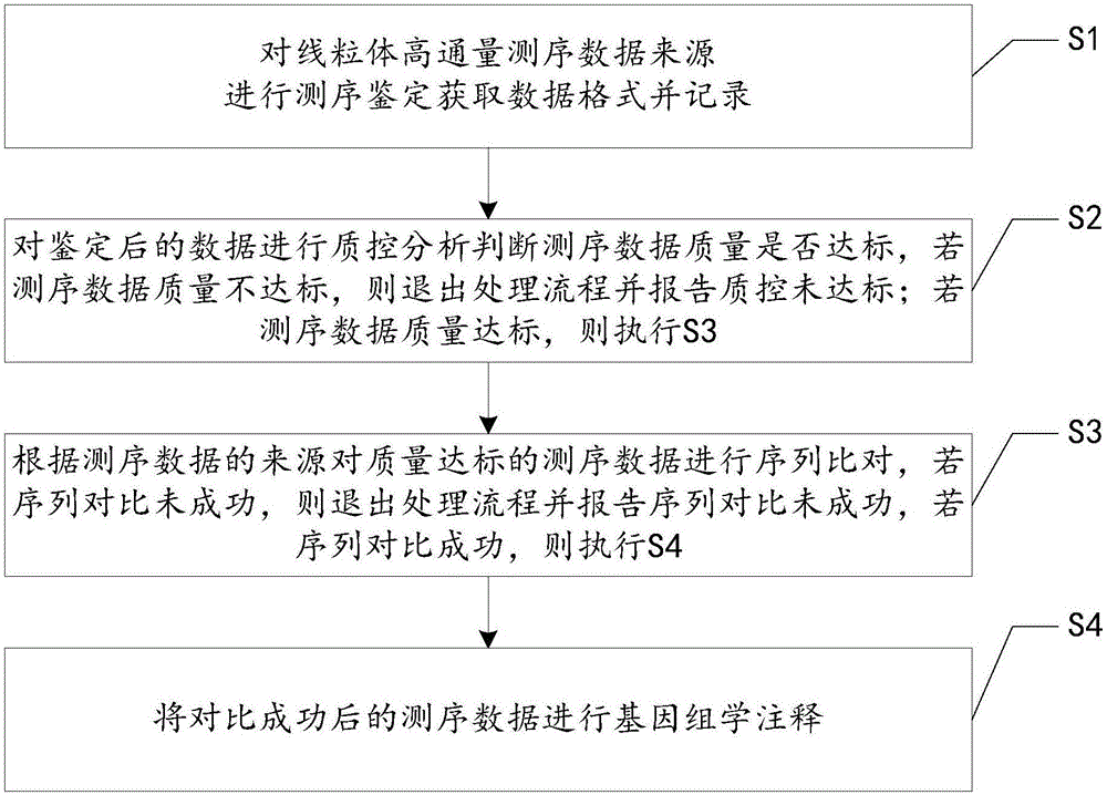 Processing method and system for mitochondrial high-throughput sequencing data