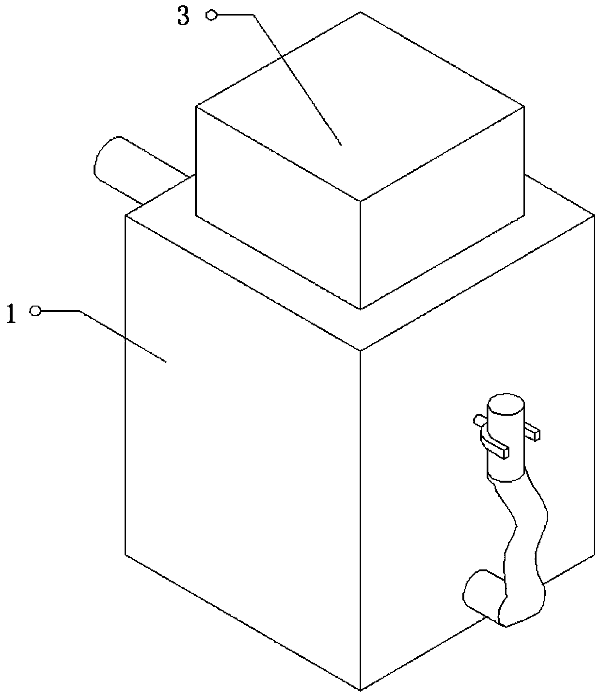 Chip removal cleaning device for exhaust pipe production