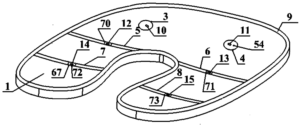 Car seat adjusting device based on cushion cell structure, and manufacturing and adjusting methods