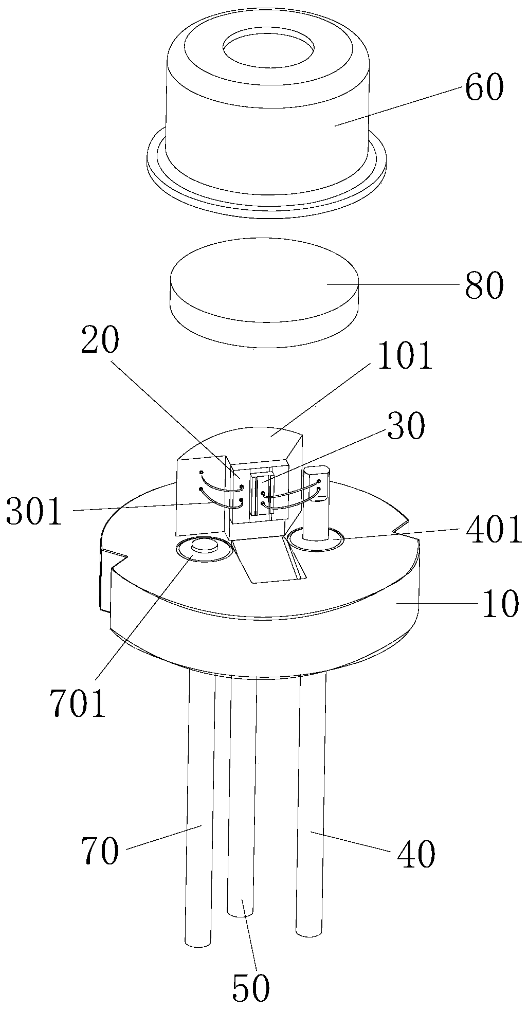 905nm high-power laser with optical lens and packaging process