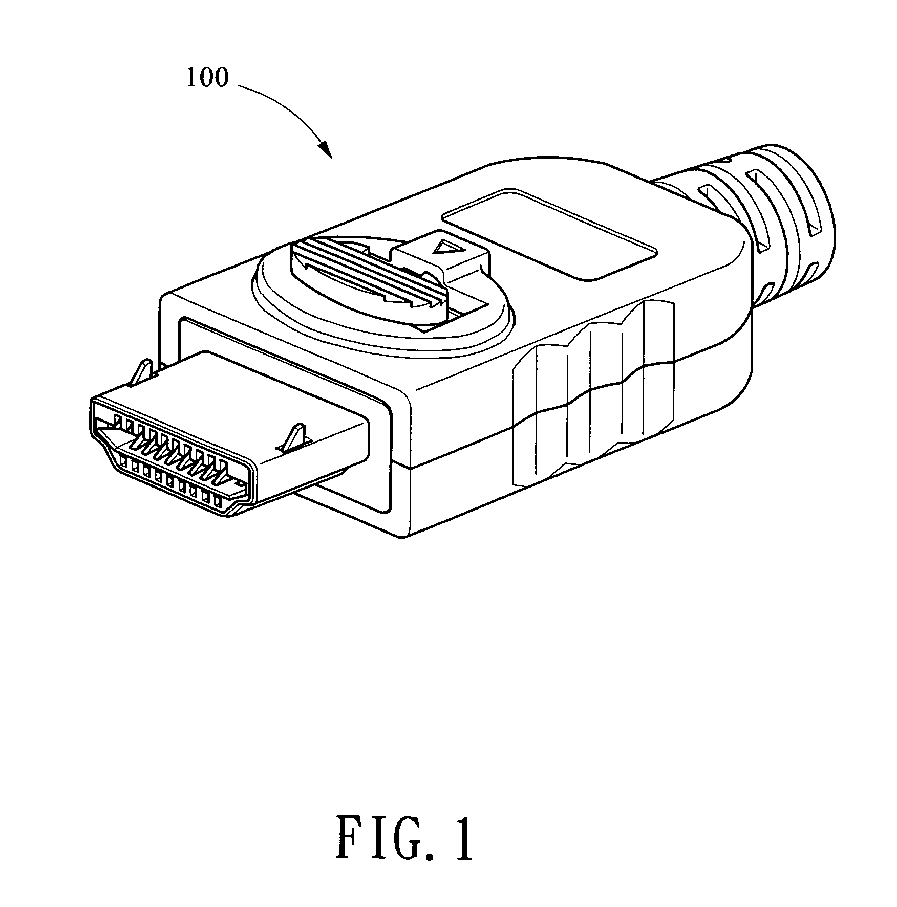 Electrical connector with a spring push button for disengagement with jack