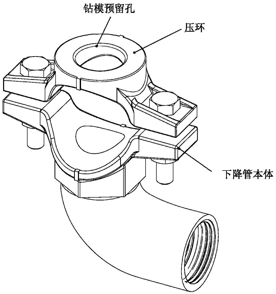 Quick connection three-way module and special drilling mold module for drilling