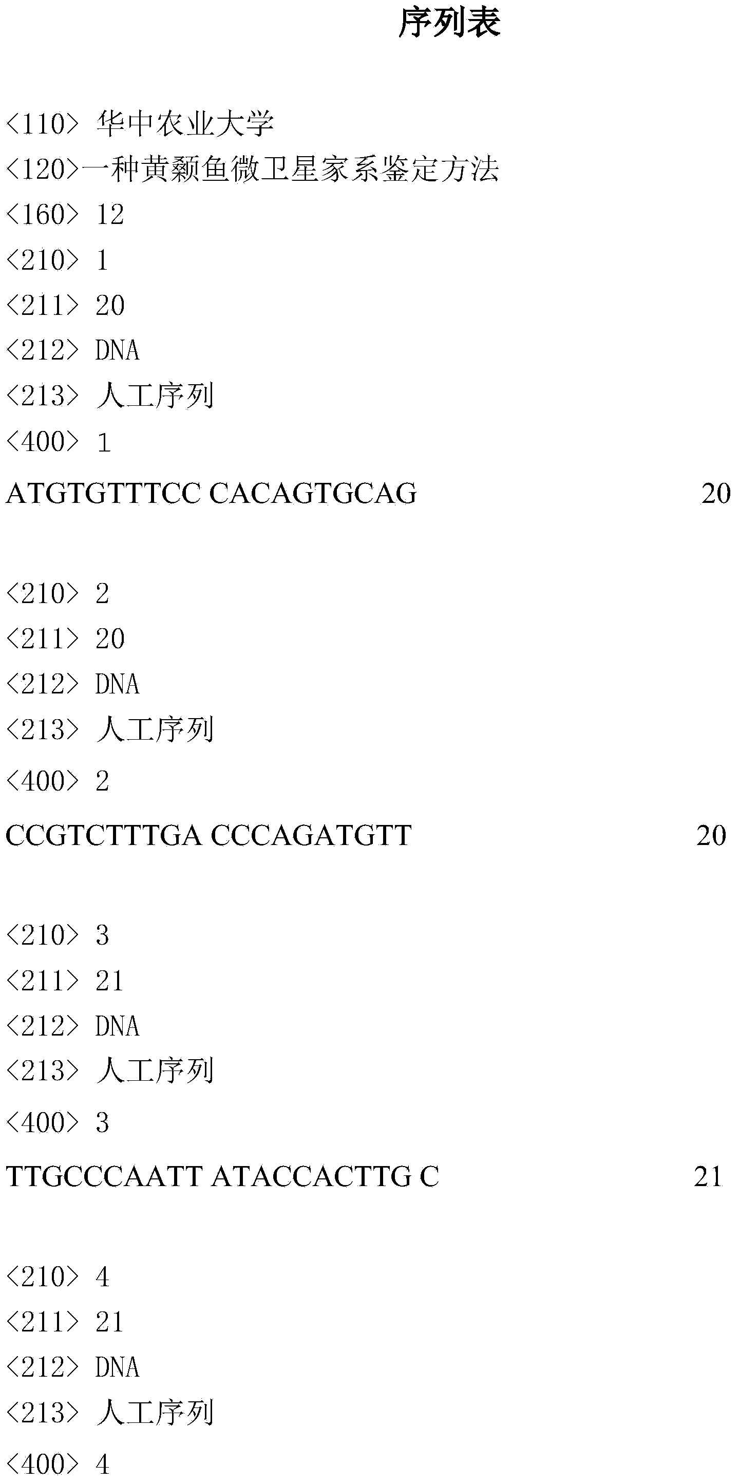 Pelteobagrus fulvidraco microsatellite family identification method