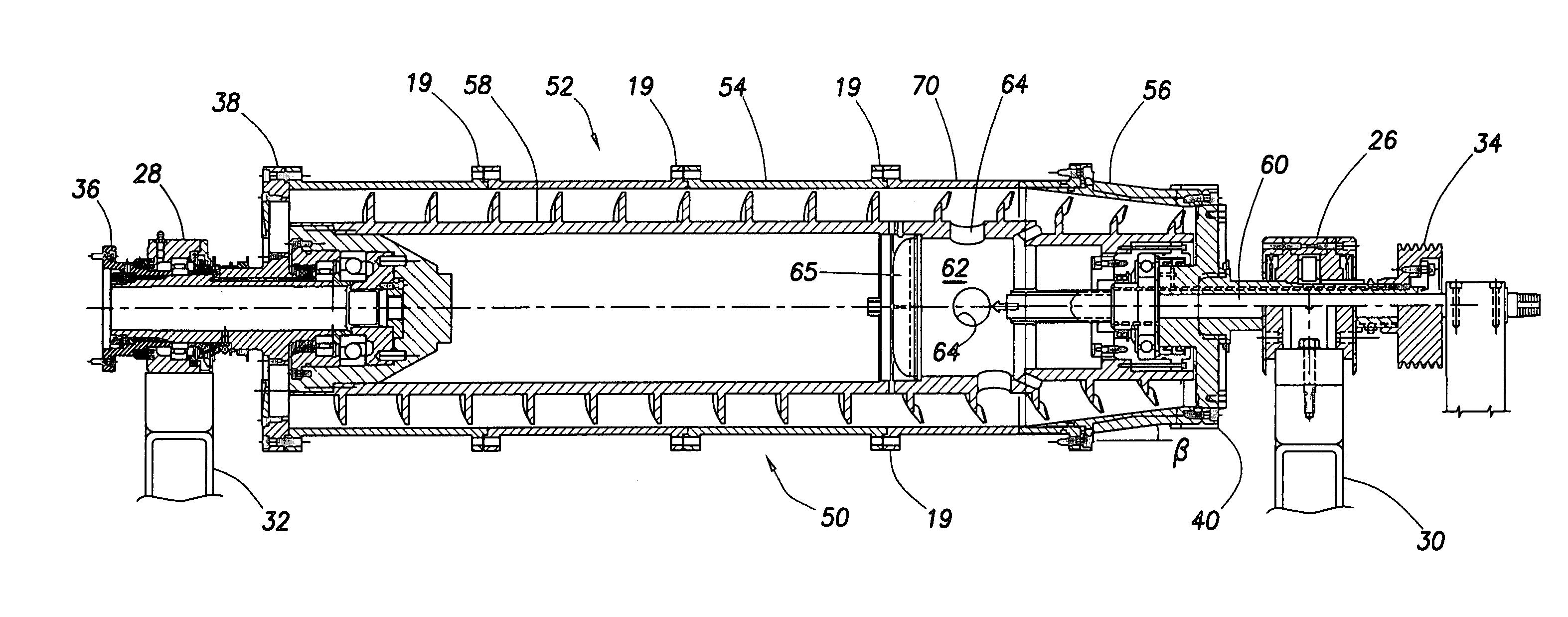 Method of retrofitting a decanting centrifuge