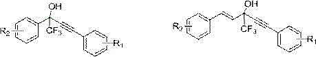 A kind of fluorine-containing alkyne alcohol compound and its synthesis method