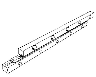 Surface induction hardening inductor for V-shaped roller cross linear guide rail