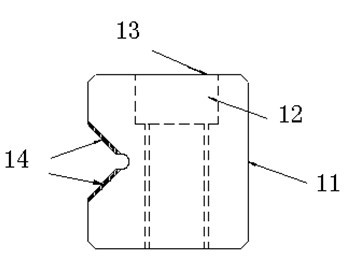 Surface induction hardening inductor for V-shaped roller cross linear guide rail