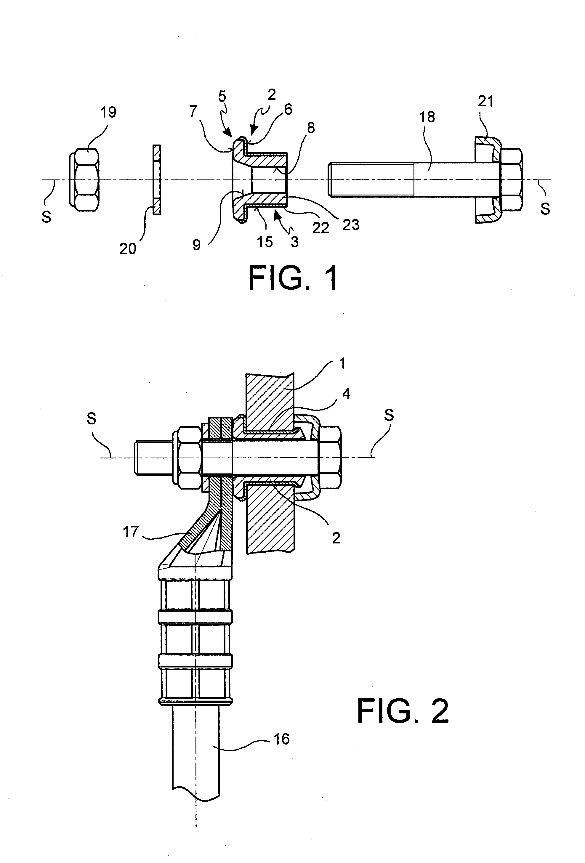 Permanent electrical contact applicable to the web of rails and the like