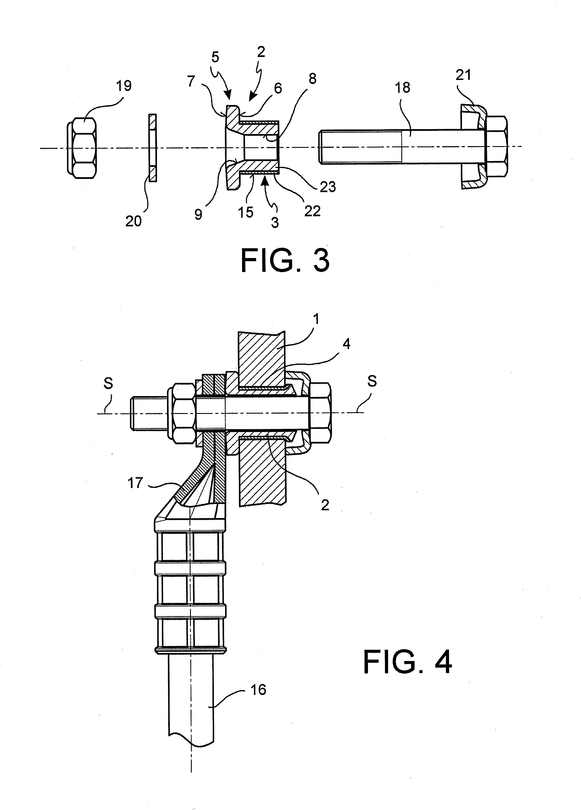 Permanent electrical contact applicable to the web of rails and the like